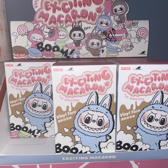 Authentic Popmart Monsters Labubu Exciting Macaron vinly Blind Box - Picture 3 of 3